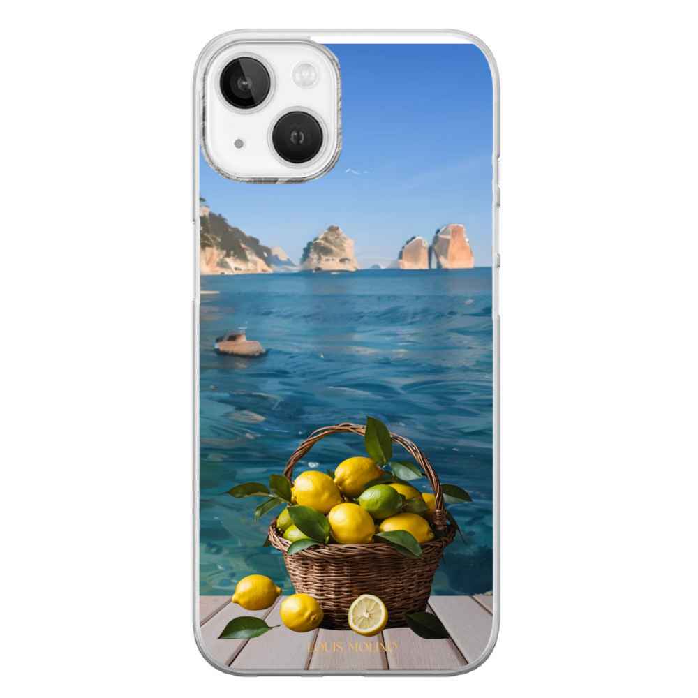 Cover Gomma iPhone LEMON  FARAGLIONI PAINT CAPRI