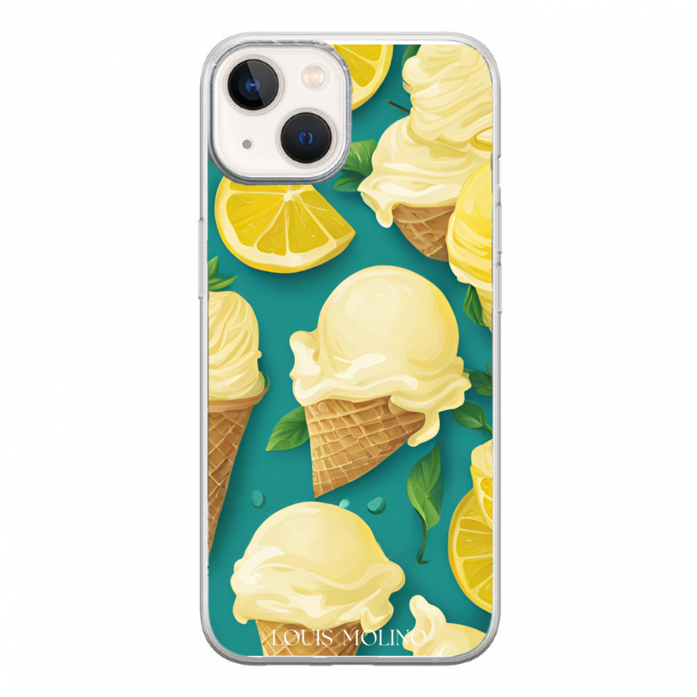 Cover Gomma iPhone Ice Cream Lemon Capri