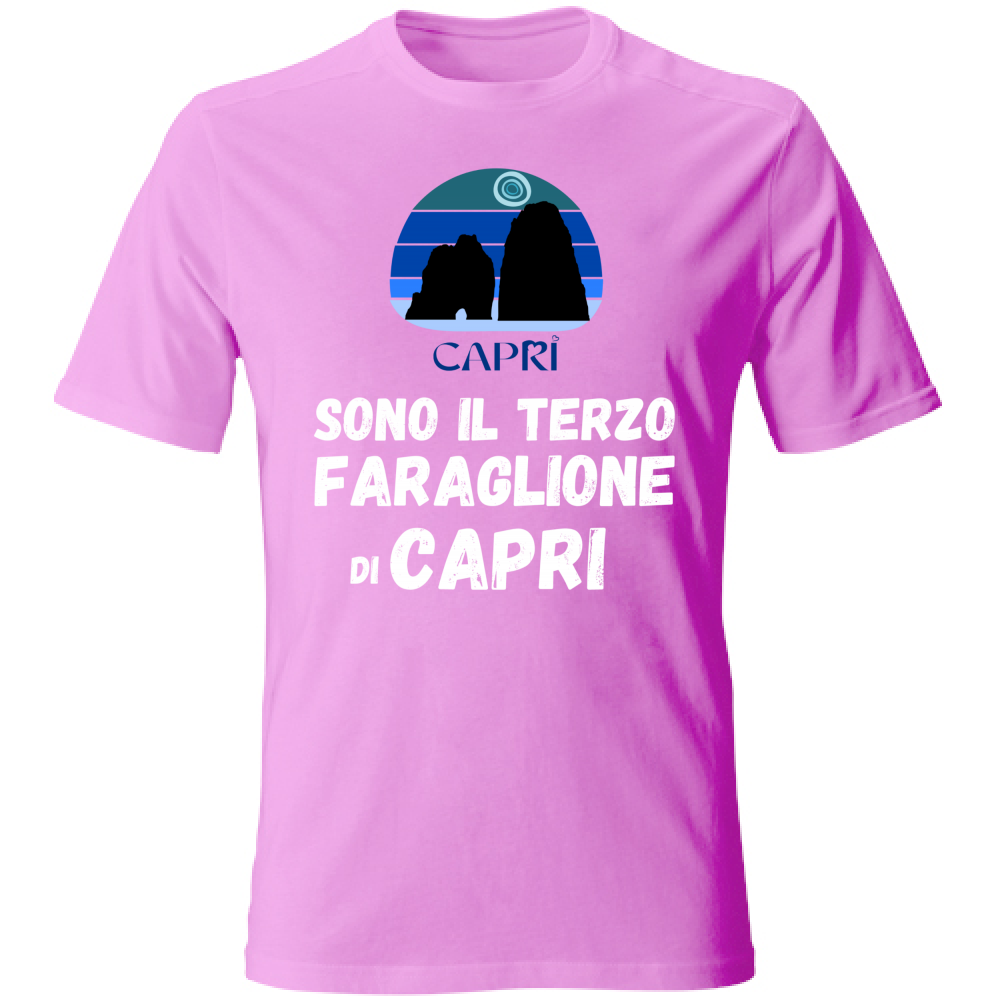 T-Shirt Bambino SONO IL TERZO FARAGLIONE DI CAPRI SCRITTA BIANCA