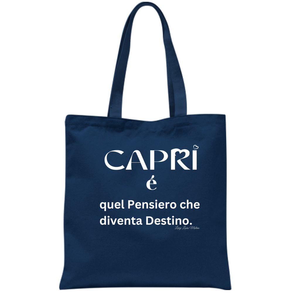 Borsa Capri quel Pensiero che diventa Destino scritta bi