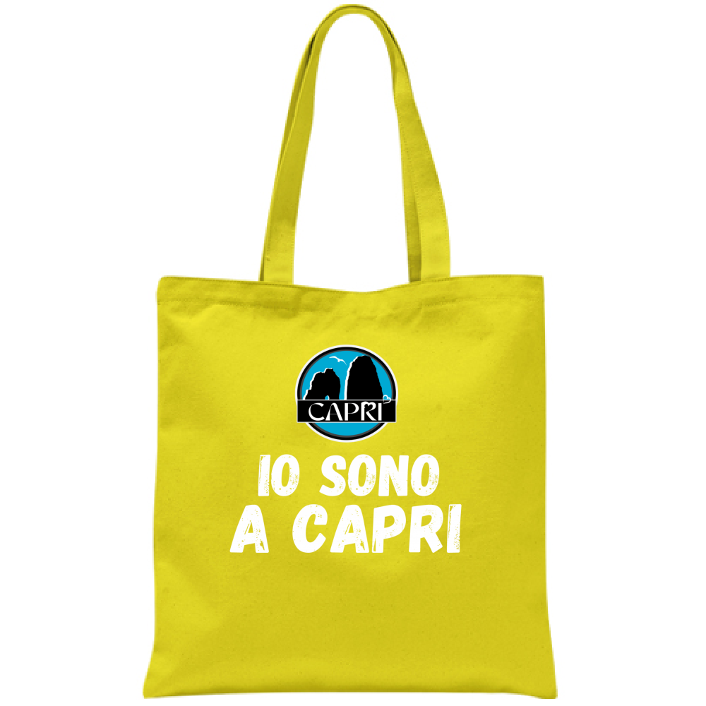 Borsa IO SONO A CAPRI SCRITTA BIANCA