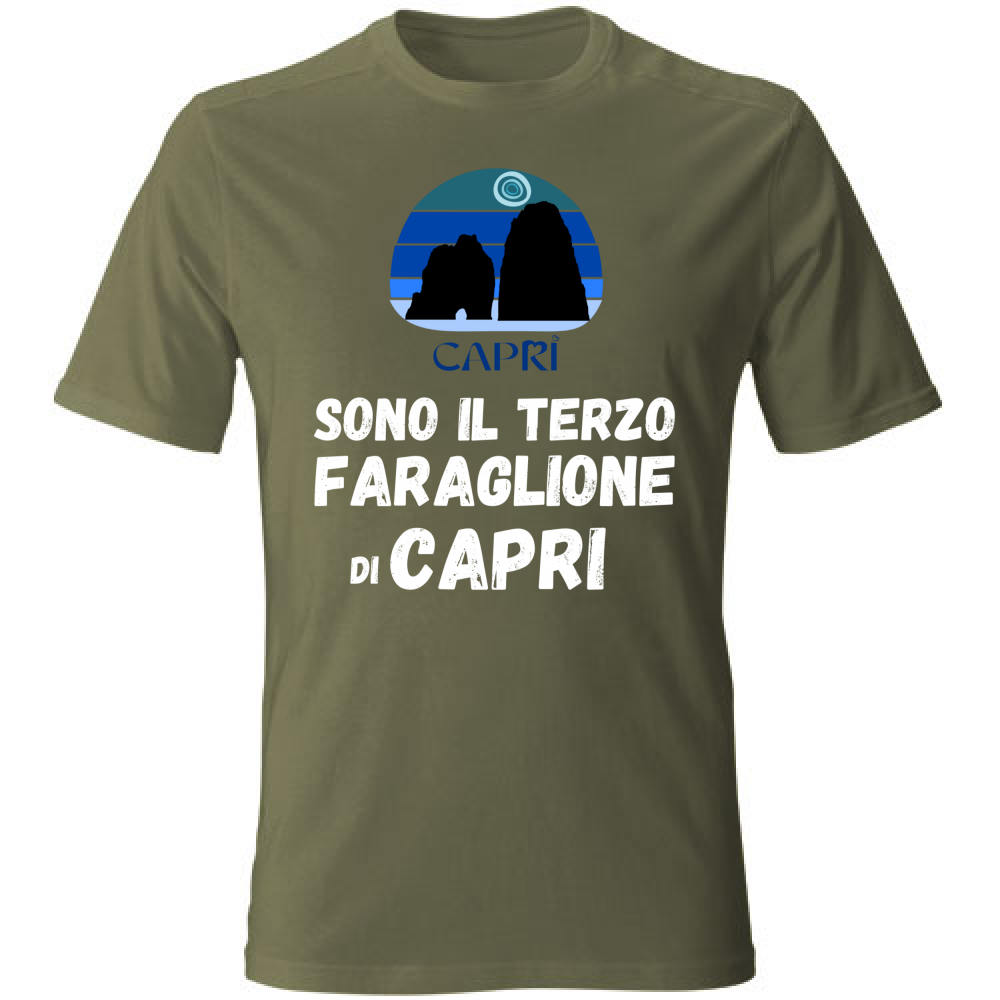 T-Shirt Bambino SONO IL TERZO FARAGLIONE DI CAPRI SCRITTA BIANCA