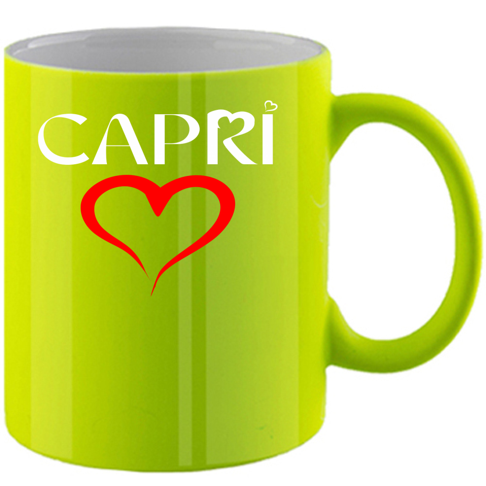 Tazza Fluo CUORE CAPRI ROSSO