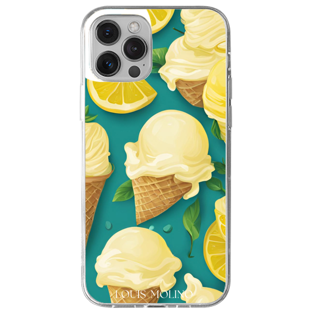 Cover Gomma iPhone Ice Cream Lemon Capri