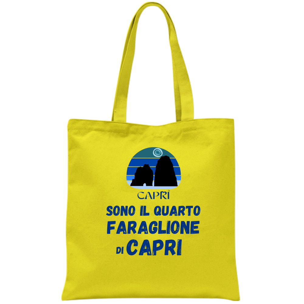 Borsa SONO IL QUARTO FARAGLIONE DI CAPRI SCRITTA BLUE