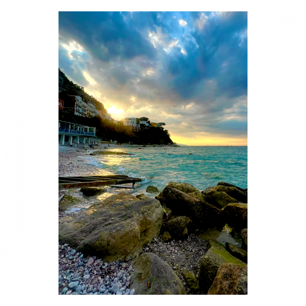 Tramonto alla Marina Grande Capri Canvas