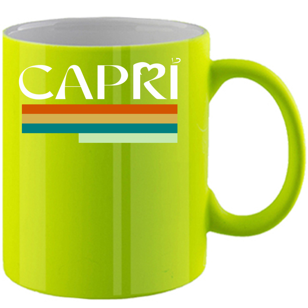 Tazza Fluo CAPRI TECNICOLOR SCRITTA BIANCA