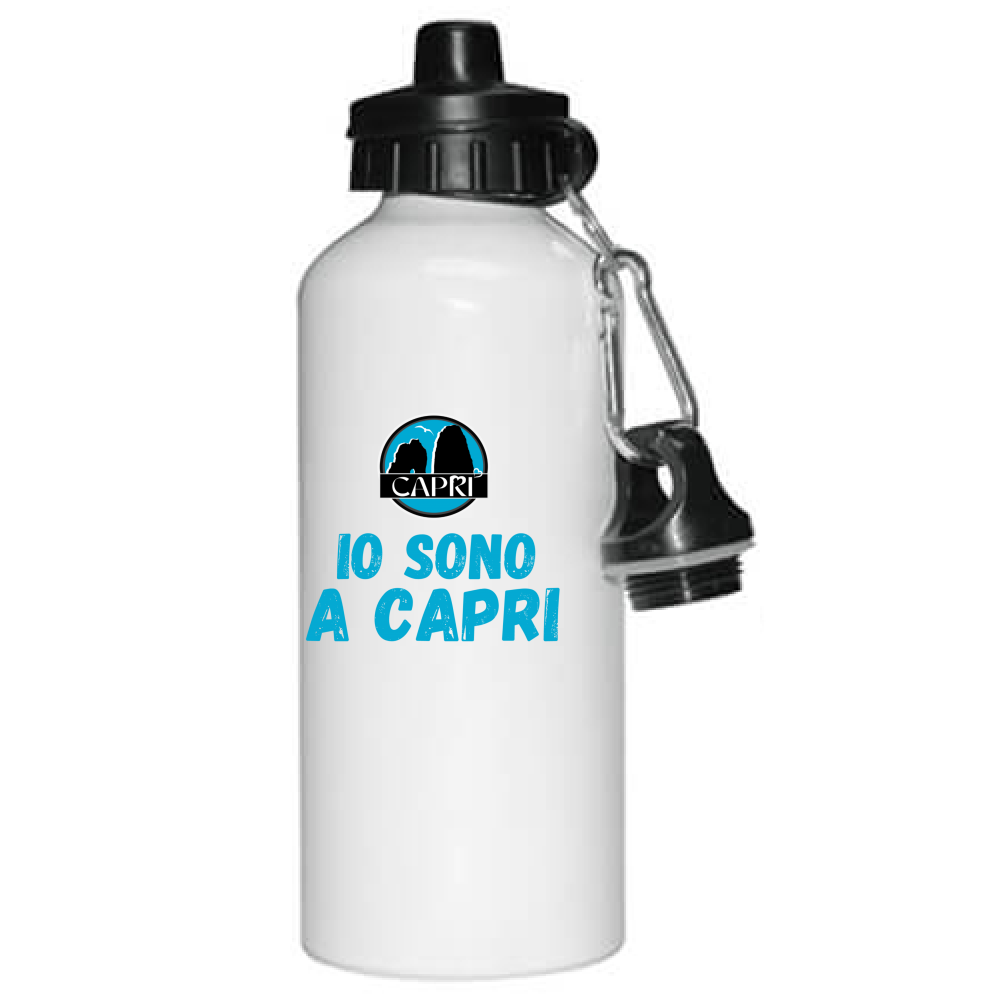 Borraccia IO SONO A CAPRI SCRITTA AZZURRA