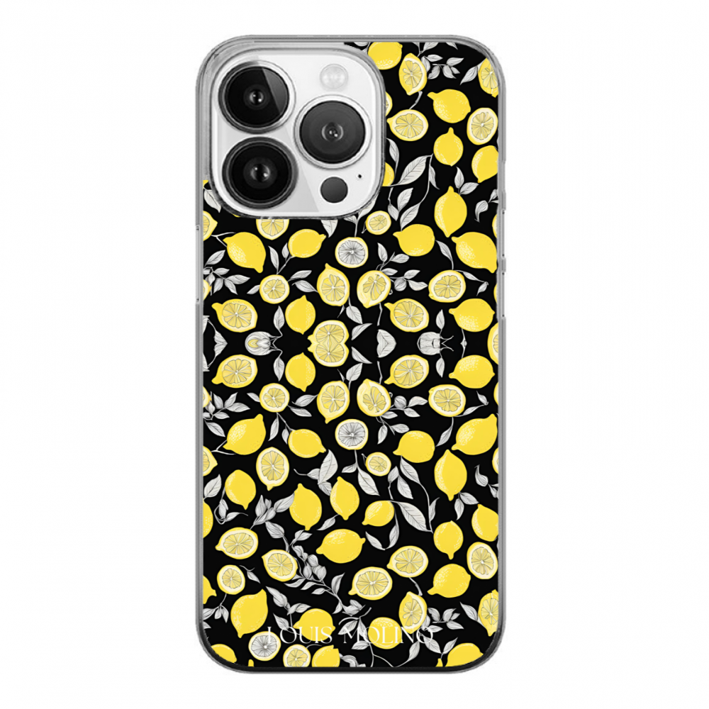 Cover Gomma iPhone Lemon Gray+black Capri