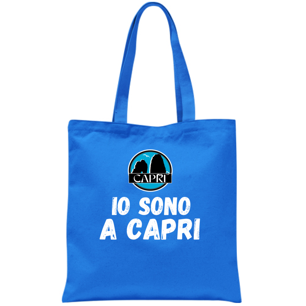 Borsa IO SONO A CAPRI SCRITTA BIANCA