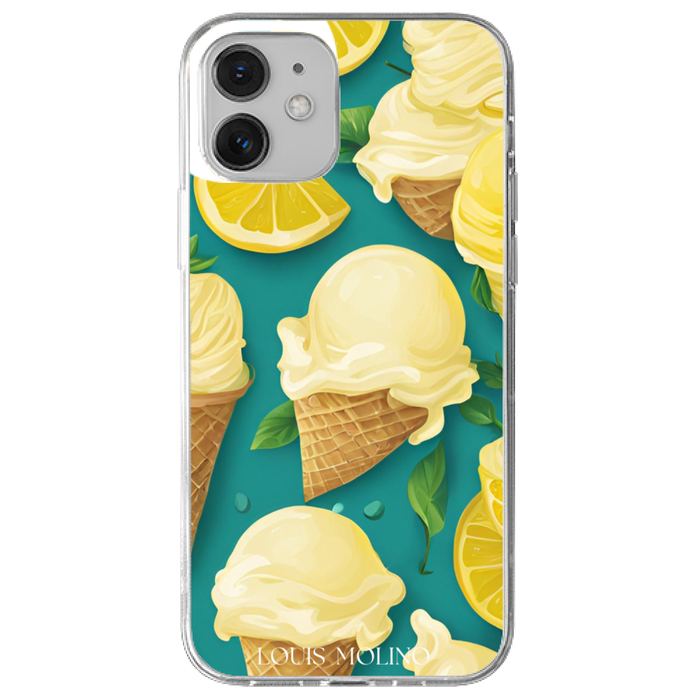 Cover Gomma iPhone Ice Cream Lemon Capri