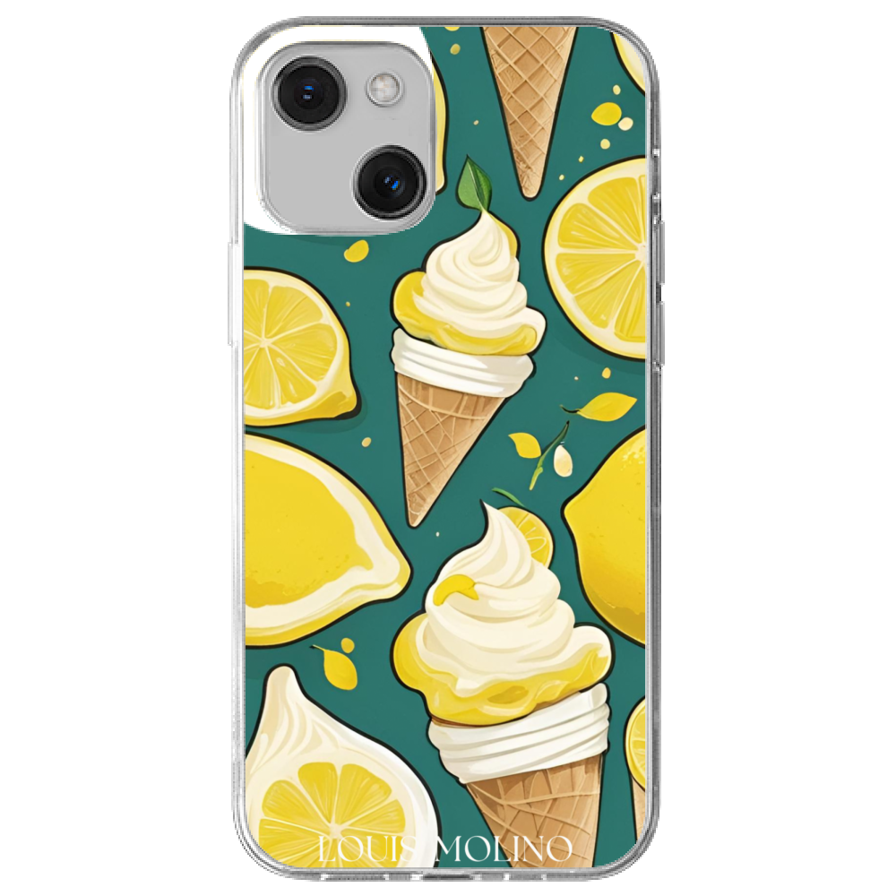 Cover Gomma iPhone Ice Cream Lemon Capri