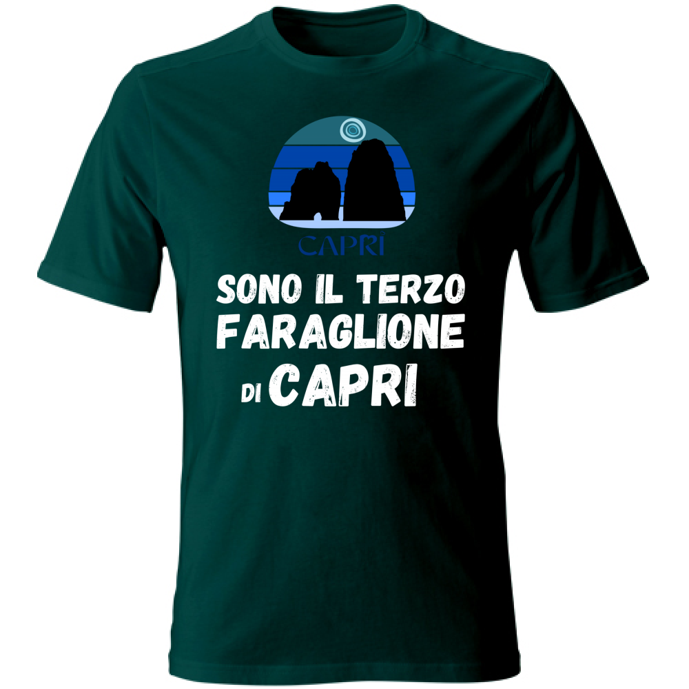 T-Shirt Bambino SONO IL TERZO FARAGLIONE DI CAPRI SCRITTA BIANCA