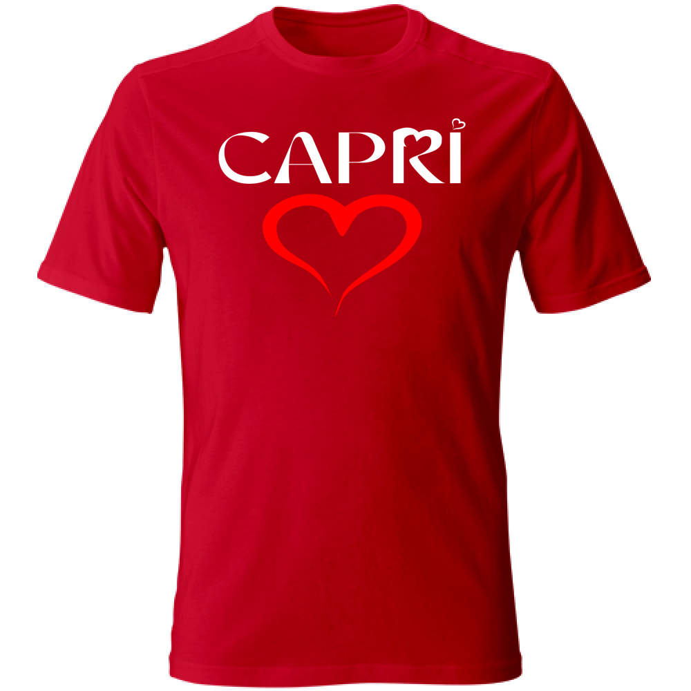 T-Shirt Unisex CUORE CAPRI ROSSO