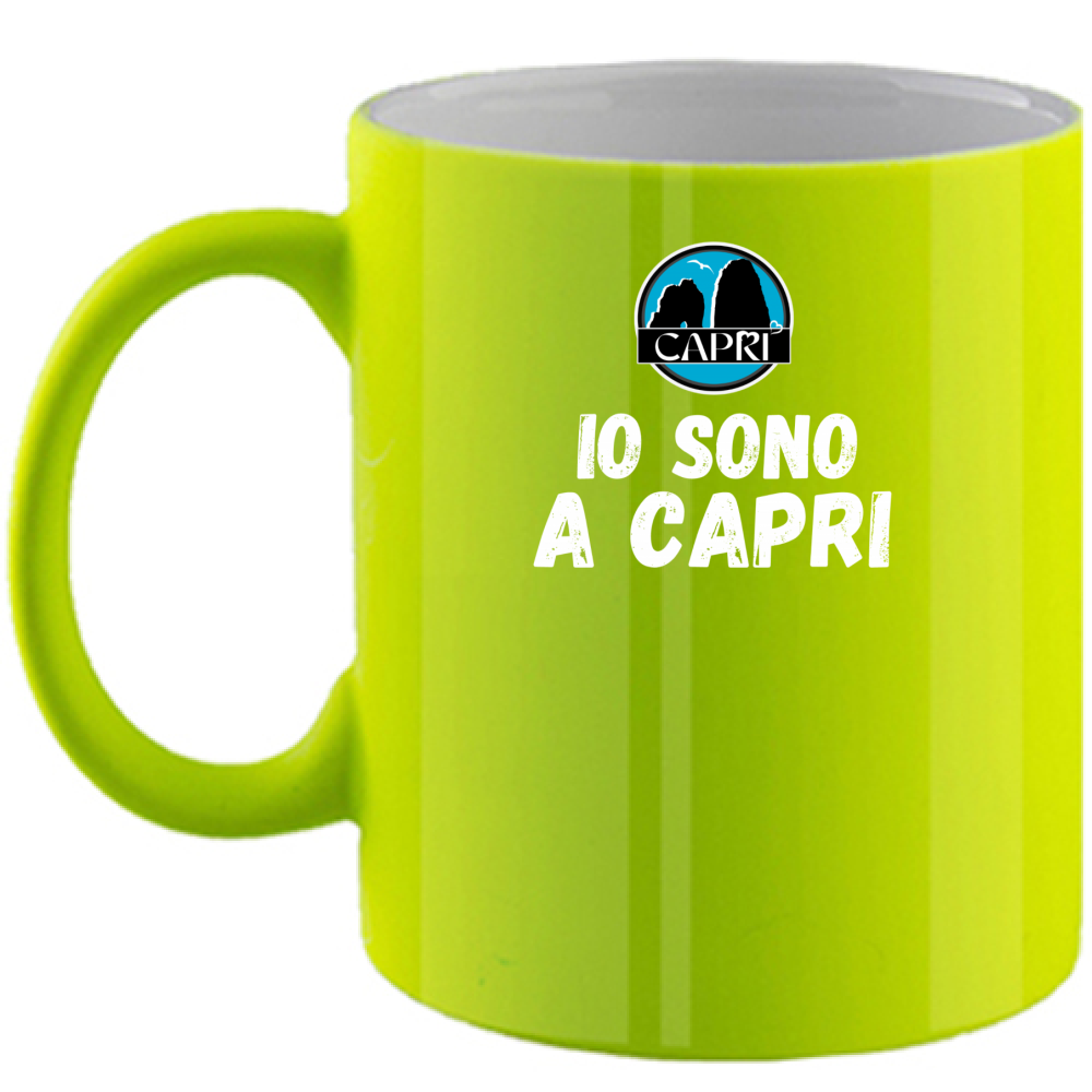 Tazza Fluo IO SONO A CAPRI SCRITTA BIANCA