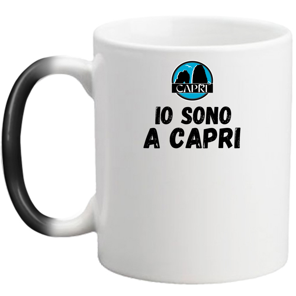 Tazza Magica IO SONO A CAPRI SCRITTA NERA