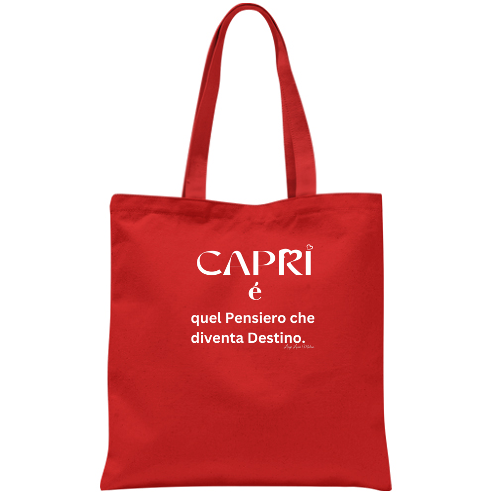 Borsa Capri quel Pensiero che diventa Destino scritta bi