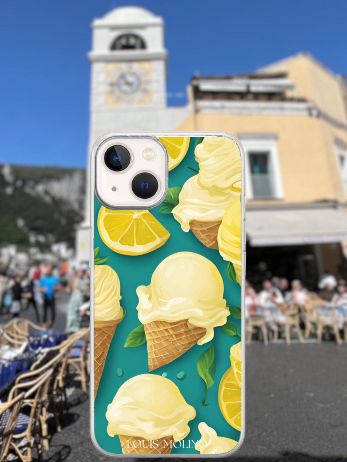 Cover Gomma iPhone Ice Cream Lemon Capri