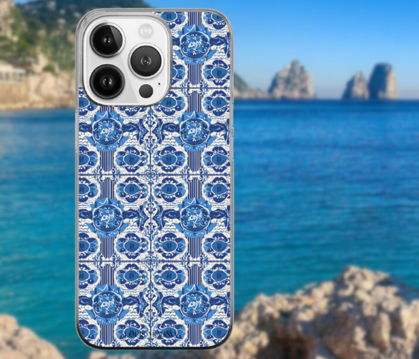 Cover Gomma iPhone BLUE CAPRI MEMORIES