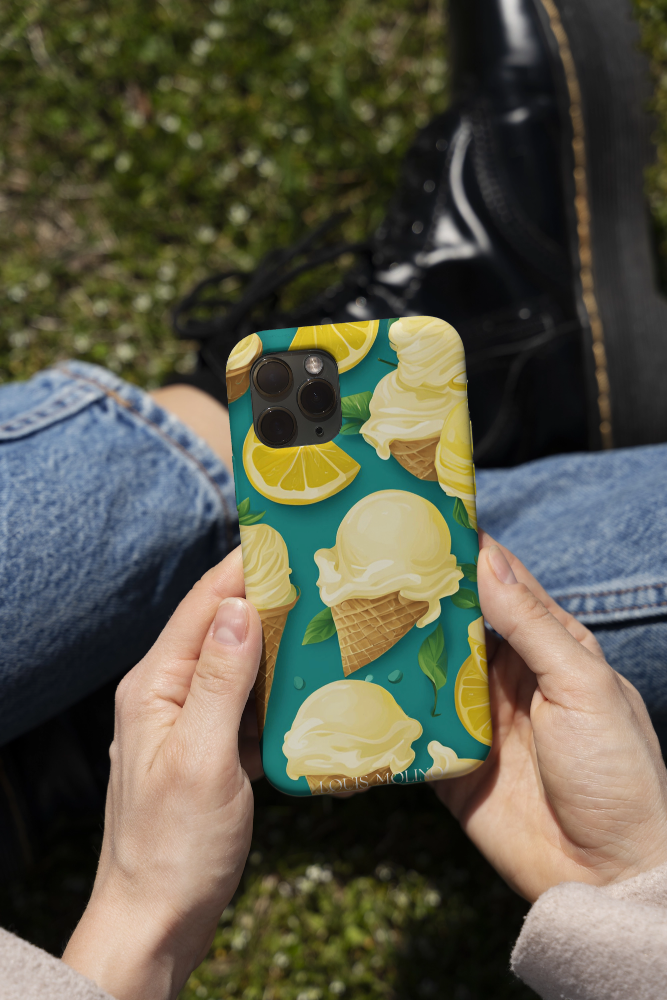 Cover Gomma iPhone Ice Cream Lemon Capri