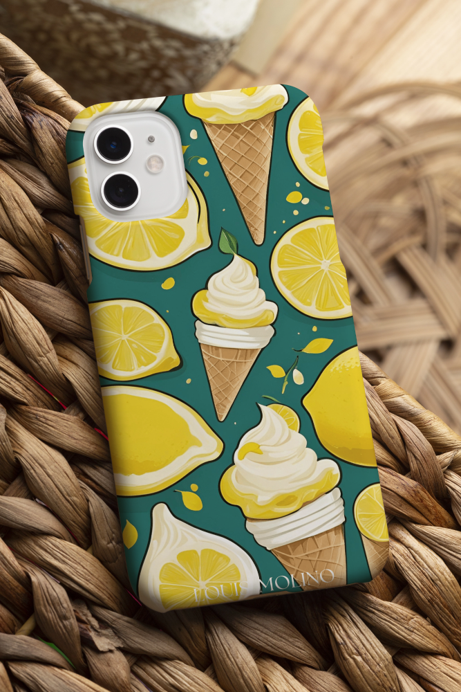 Cover Gomma iPhone Ice Lemon Mint Capri