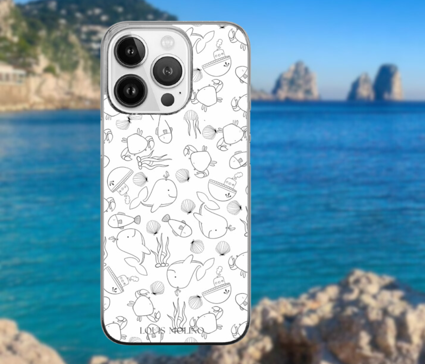 Cover Gomma iPhone HAPPY SEA LIFE CAPRI