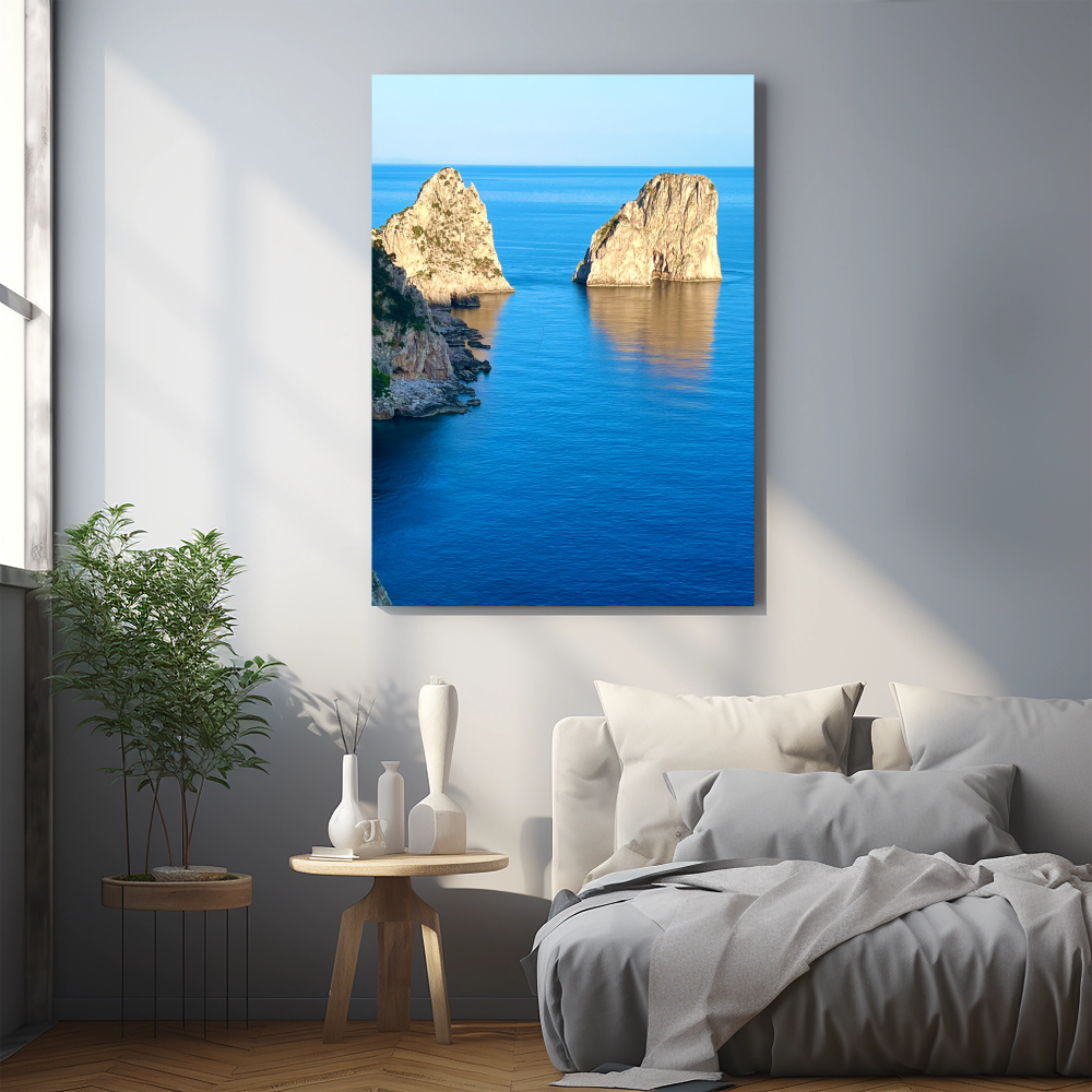 Canvas Faraglioni di Capri in Blue