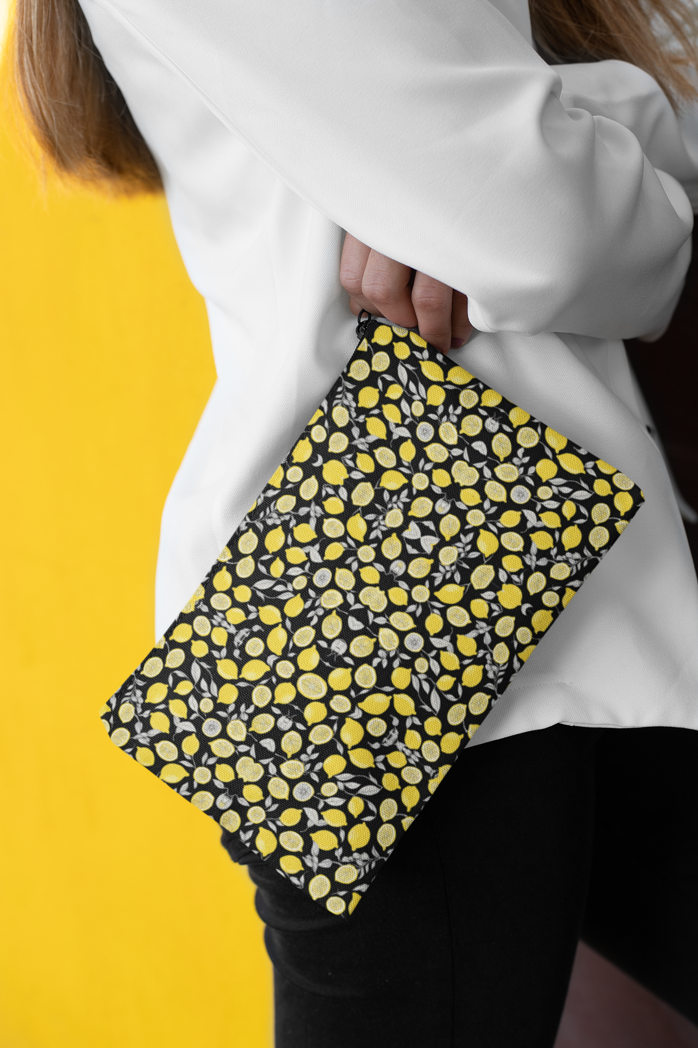 Pochette LEMON GRAY+BLACK CAPRI