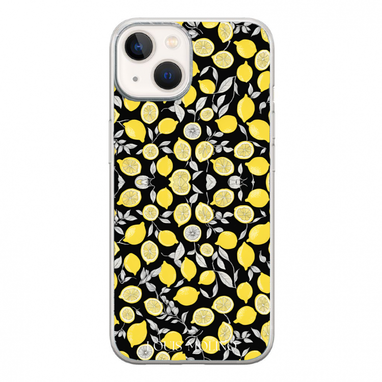 Cover Gomma iPhone Lemon Gray+black Capri