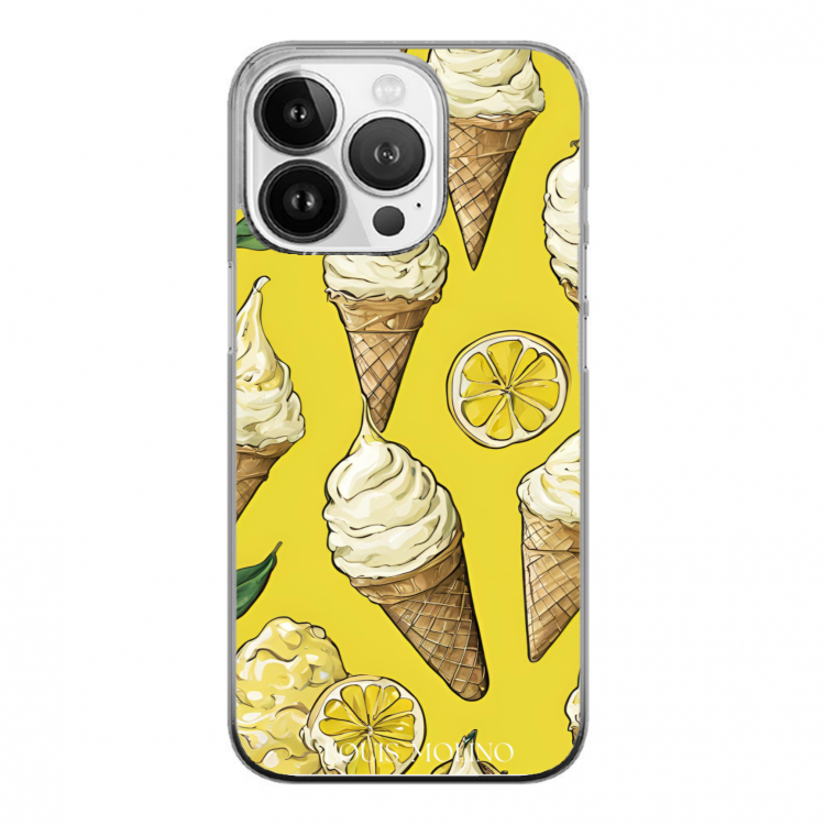 Cover Gomma iPhone Lemon Ice Cream Vintage Capri