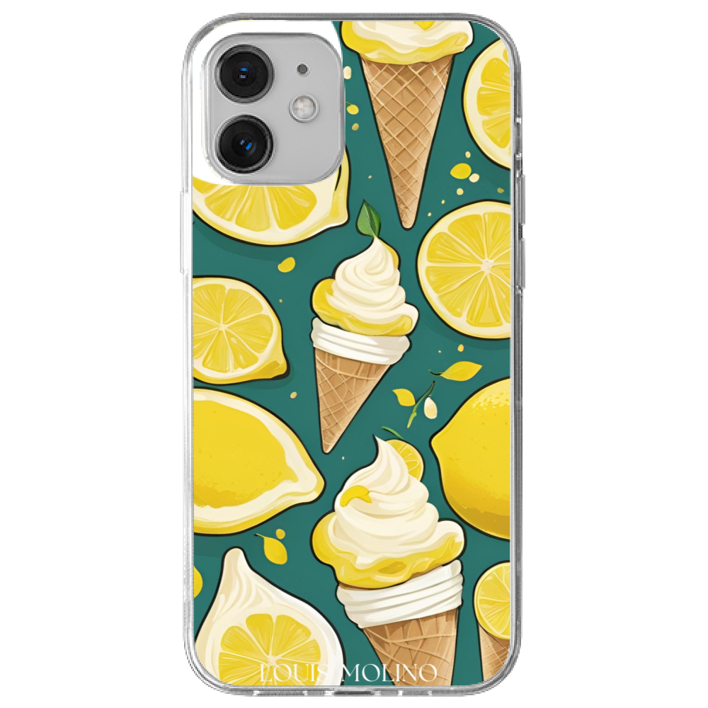 Cover Gomma iPhone Ice Lemon Mint Capri