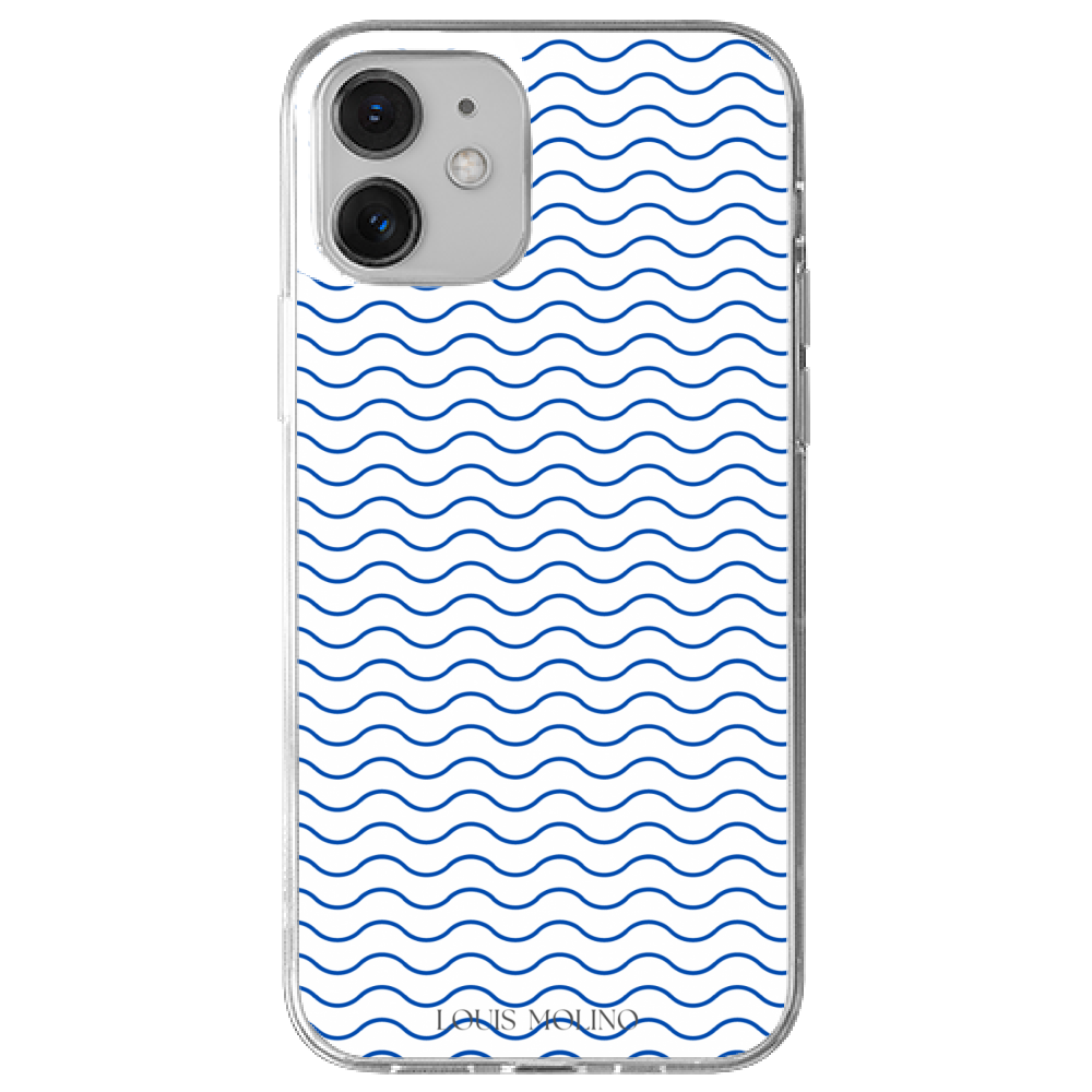 Cover Gomma iPhone Small Blue Waves Capri