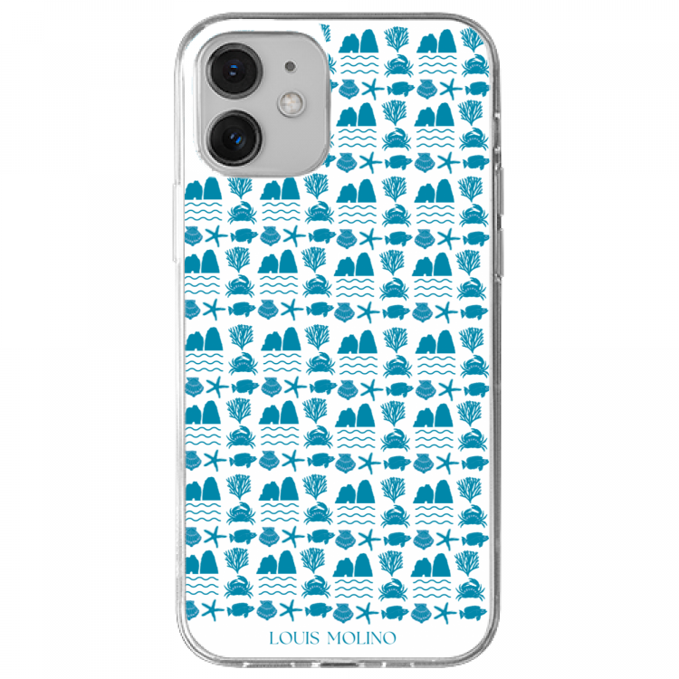 Cover Gomma iPhone Blue Species Protected Capri