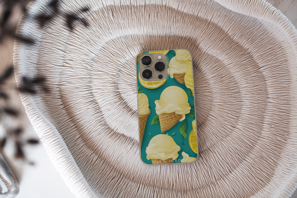 Cover Gomma iPhone Ice Cream Lemon Capri