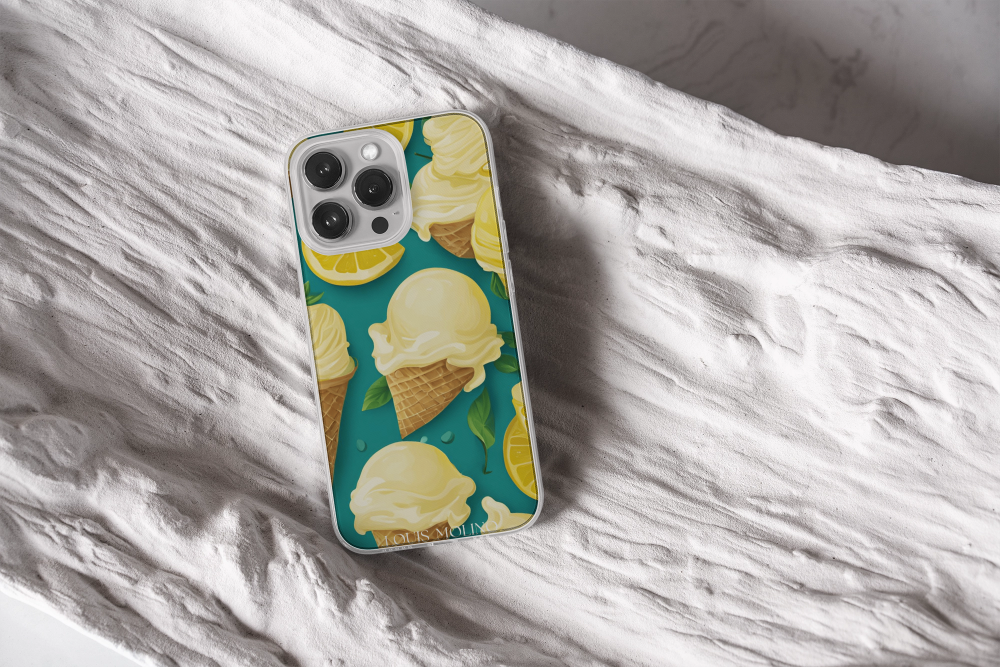 Cover Gomma iPhone Ice Cream Lemon Capri