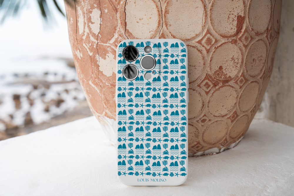 Cover Gomma iPhone Blue Species Protected Capri