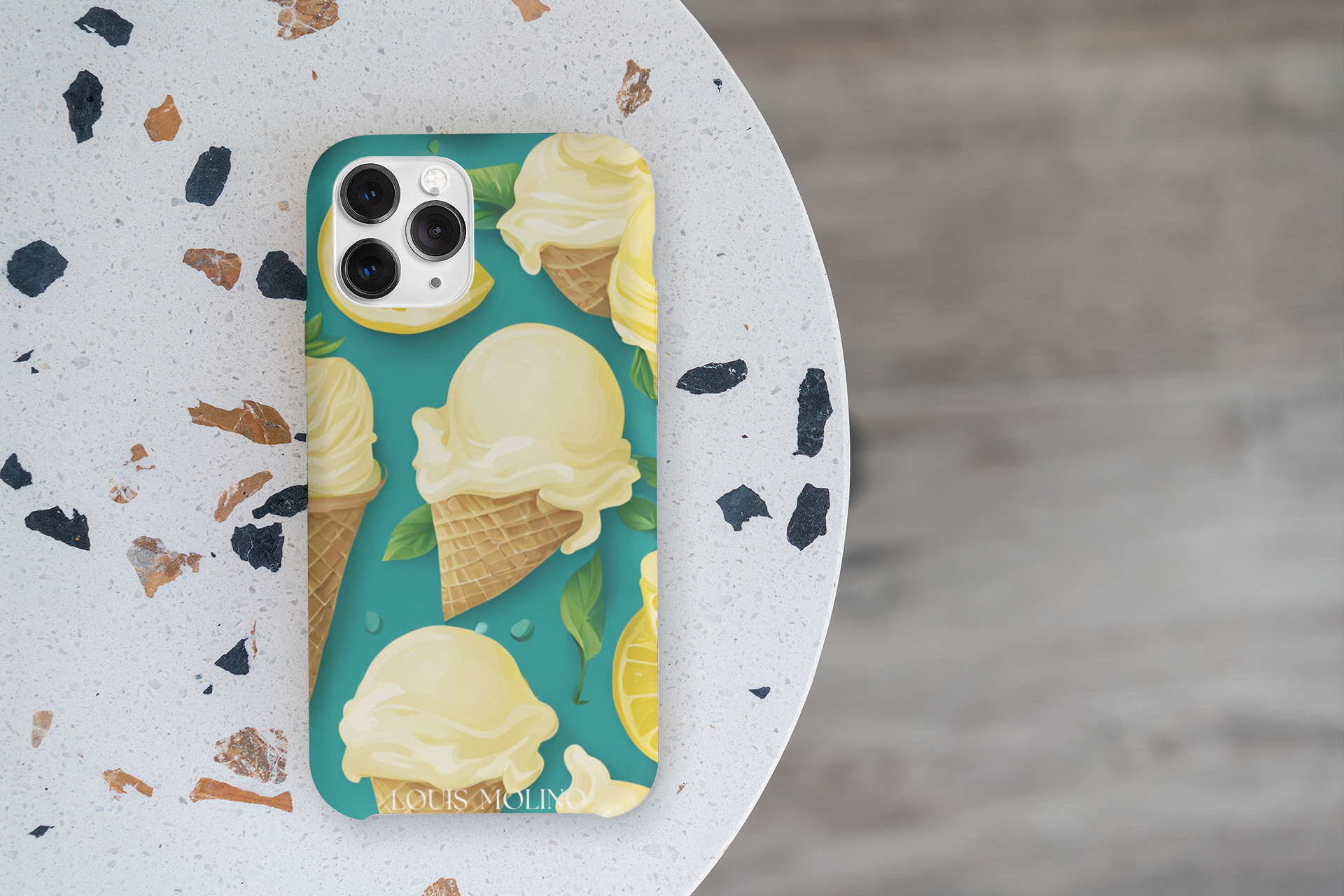 Cover Gomma iPhone Ice Cream Lemon Capri