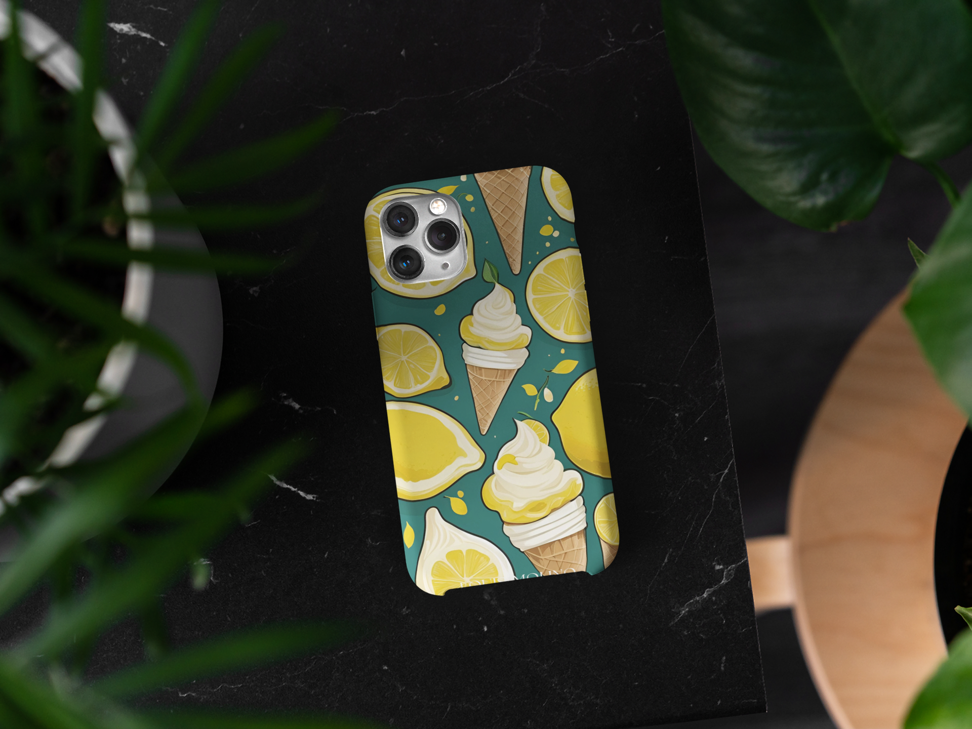 Cover Gomma iPhone Ice Lemon Mint Capri