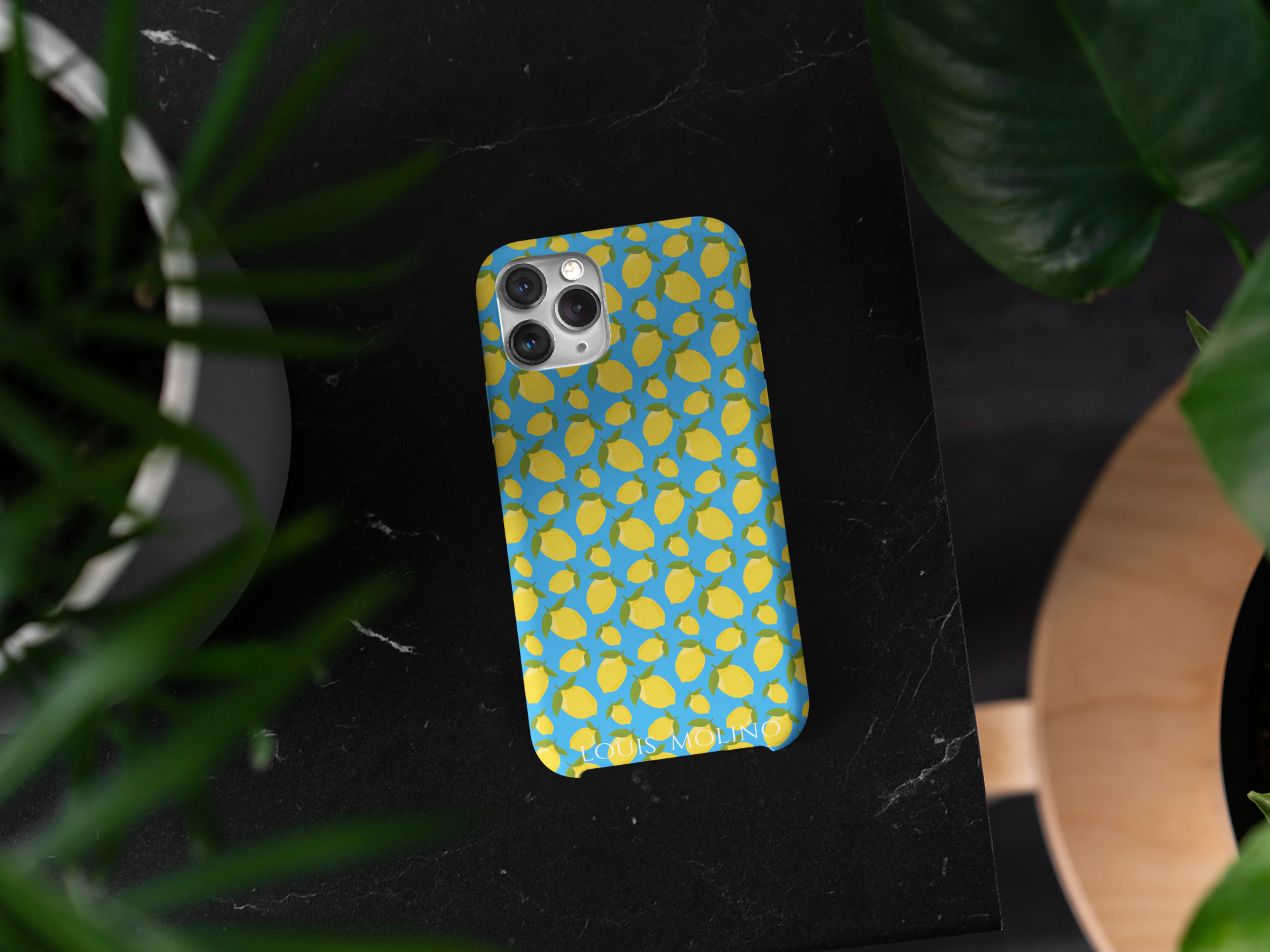 Cover Gomma iPhone LEMON BLUE CAPRI