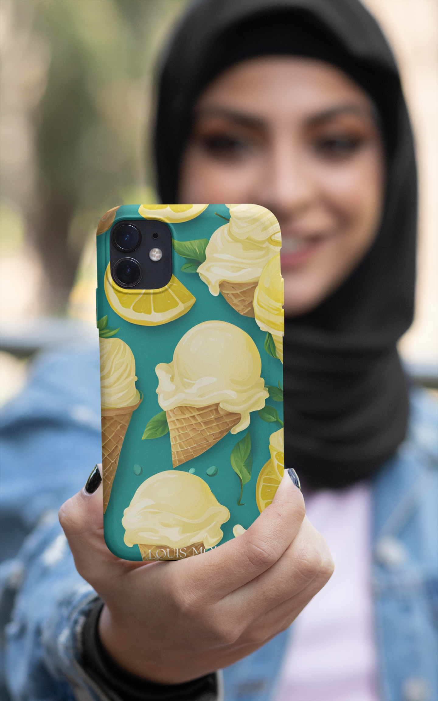 Cover Gomma iPhone Ice Cream Lemon Capri