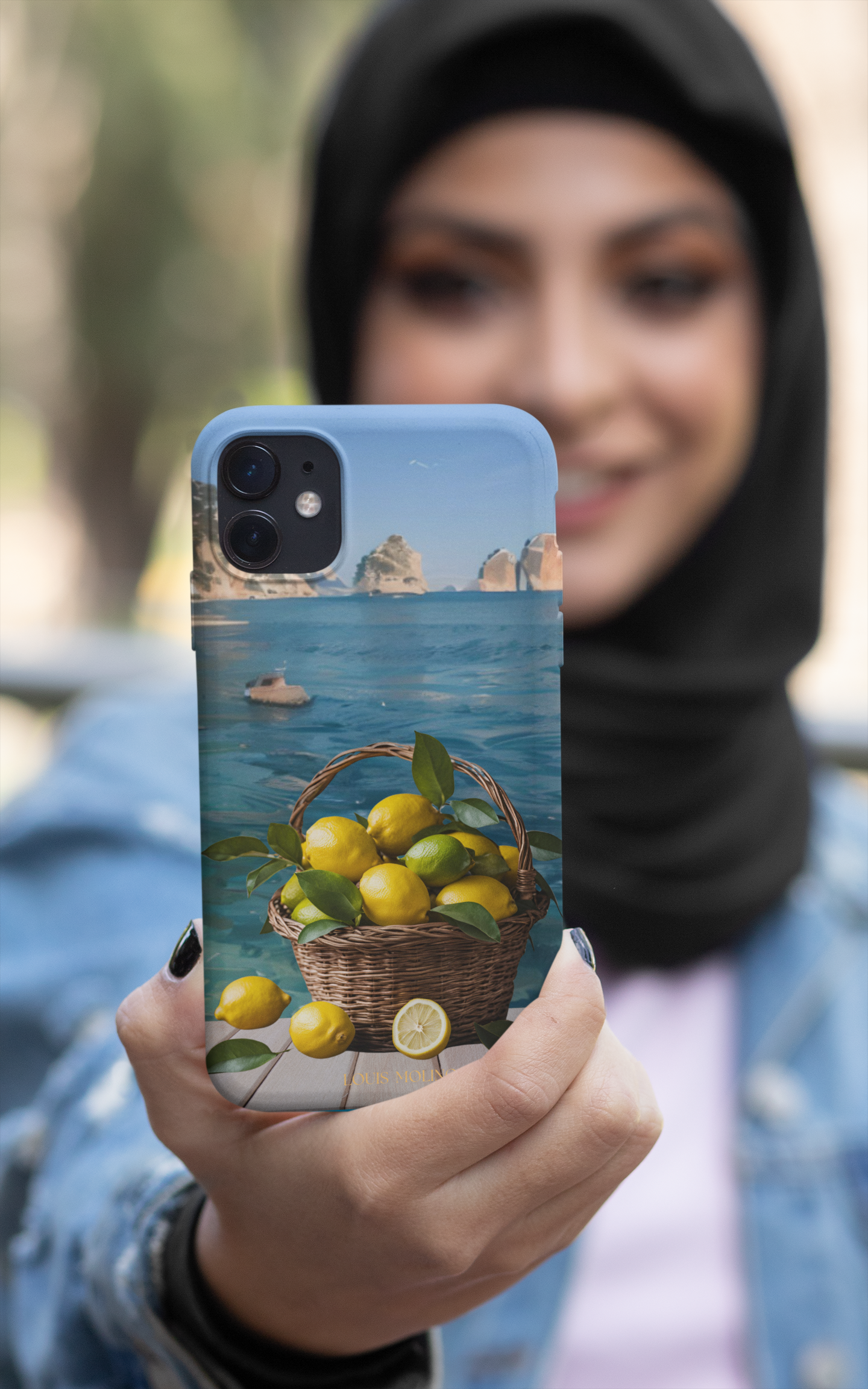 Cover Gomma iPhone LEMON  FARAGLIONI PAINT CAPRI