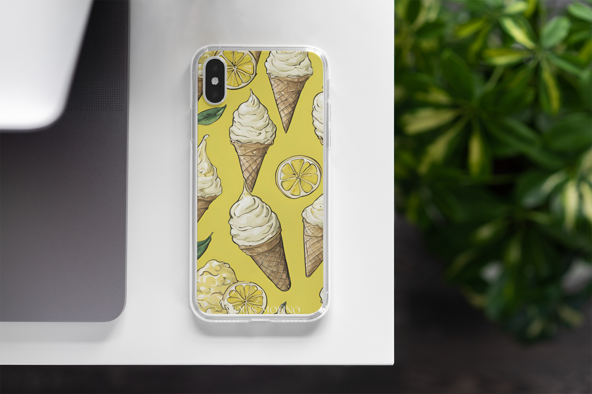 Cover Gomma iPhone Lemon Ice Cream Vintage Capri